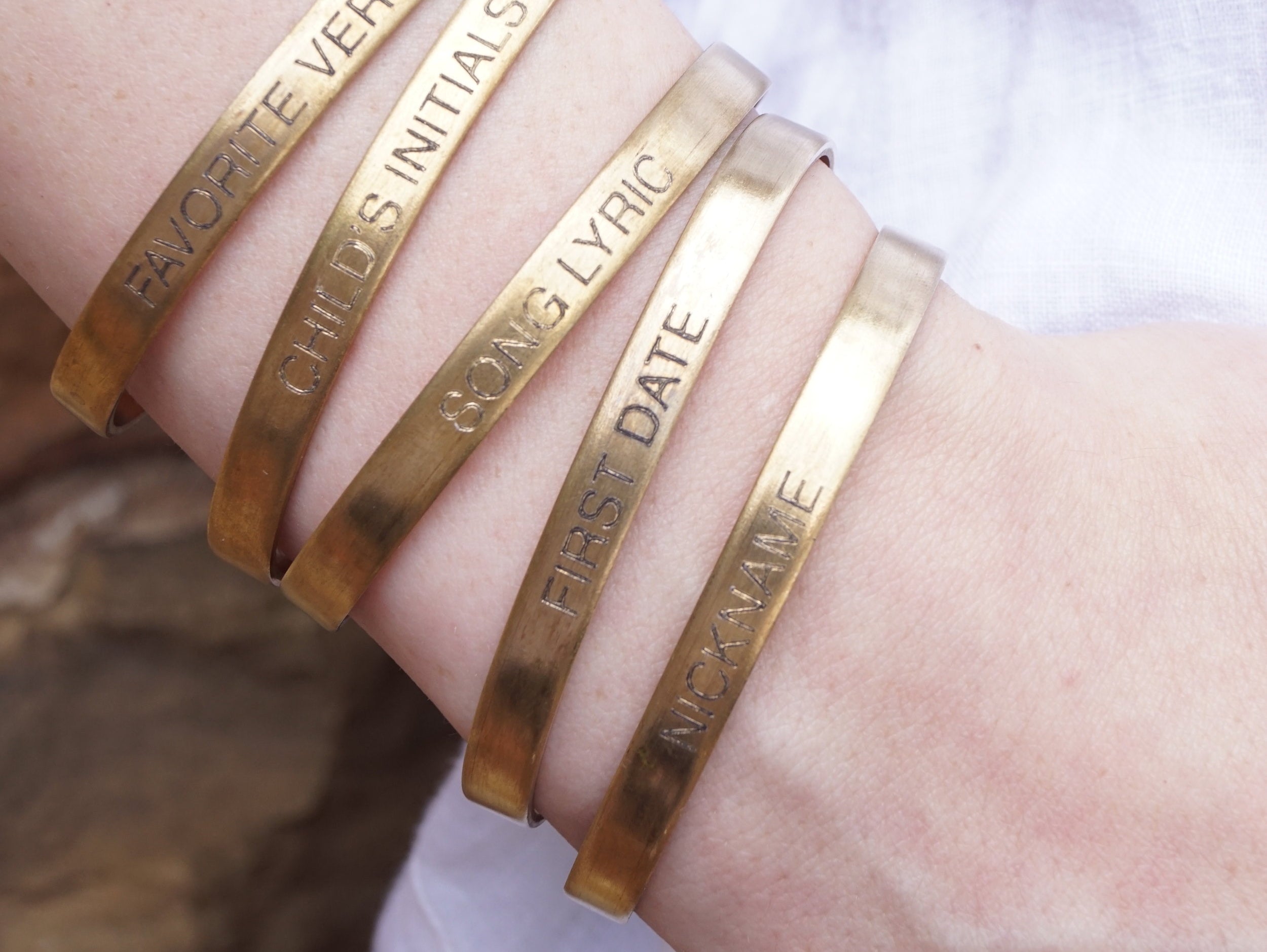 NEW Custom Engraved Affirmation Cuff