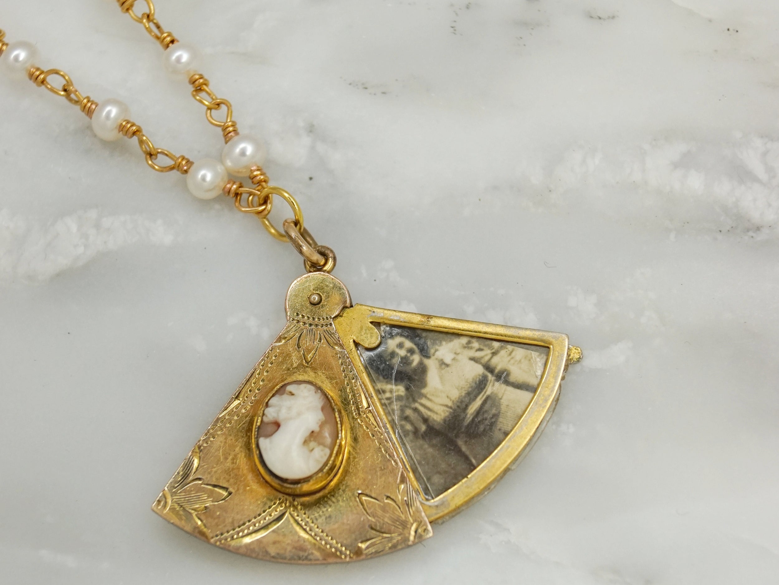 Unusual Antique Locket with Cameo