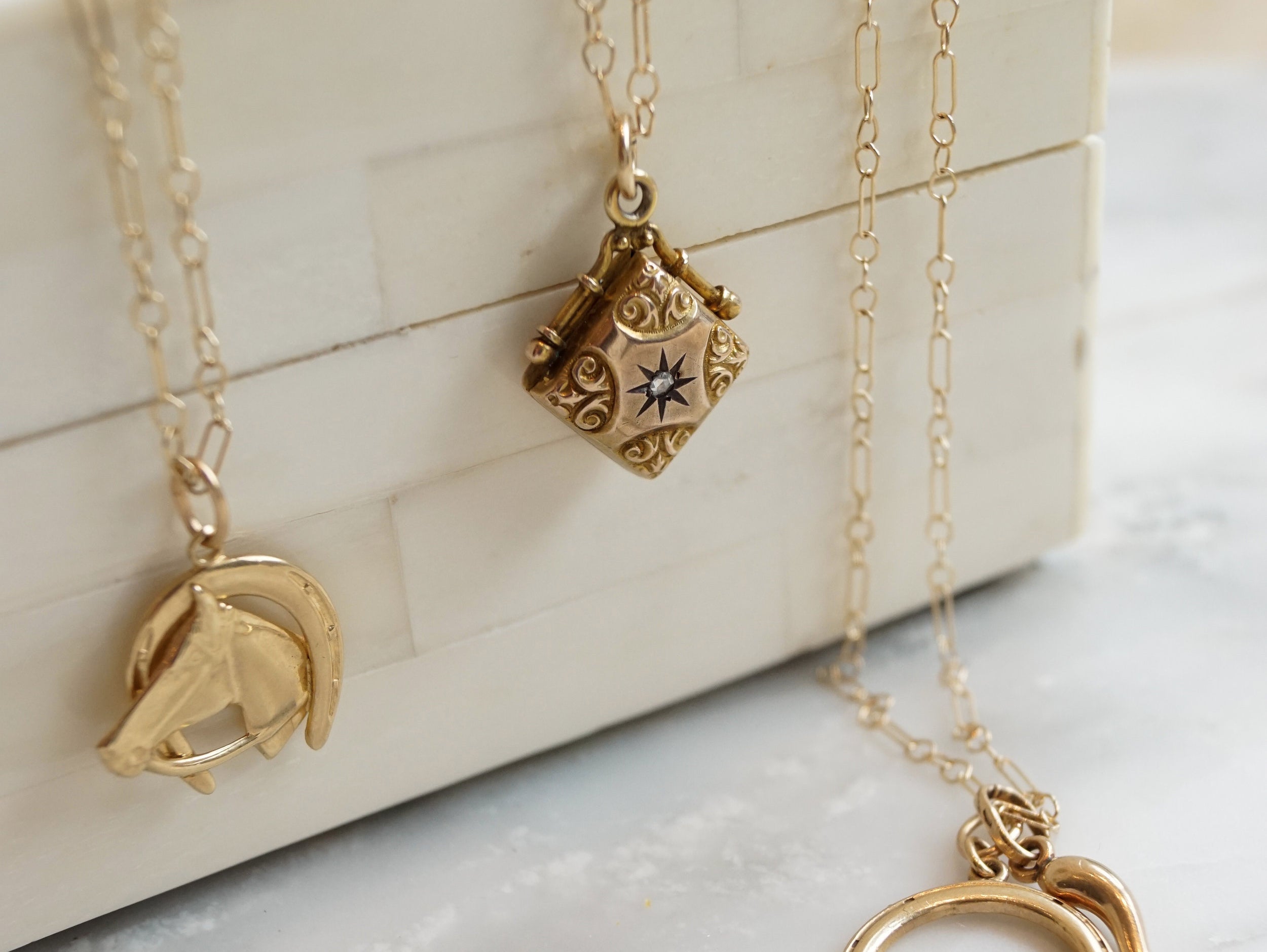 14k Antique Gold Pendants