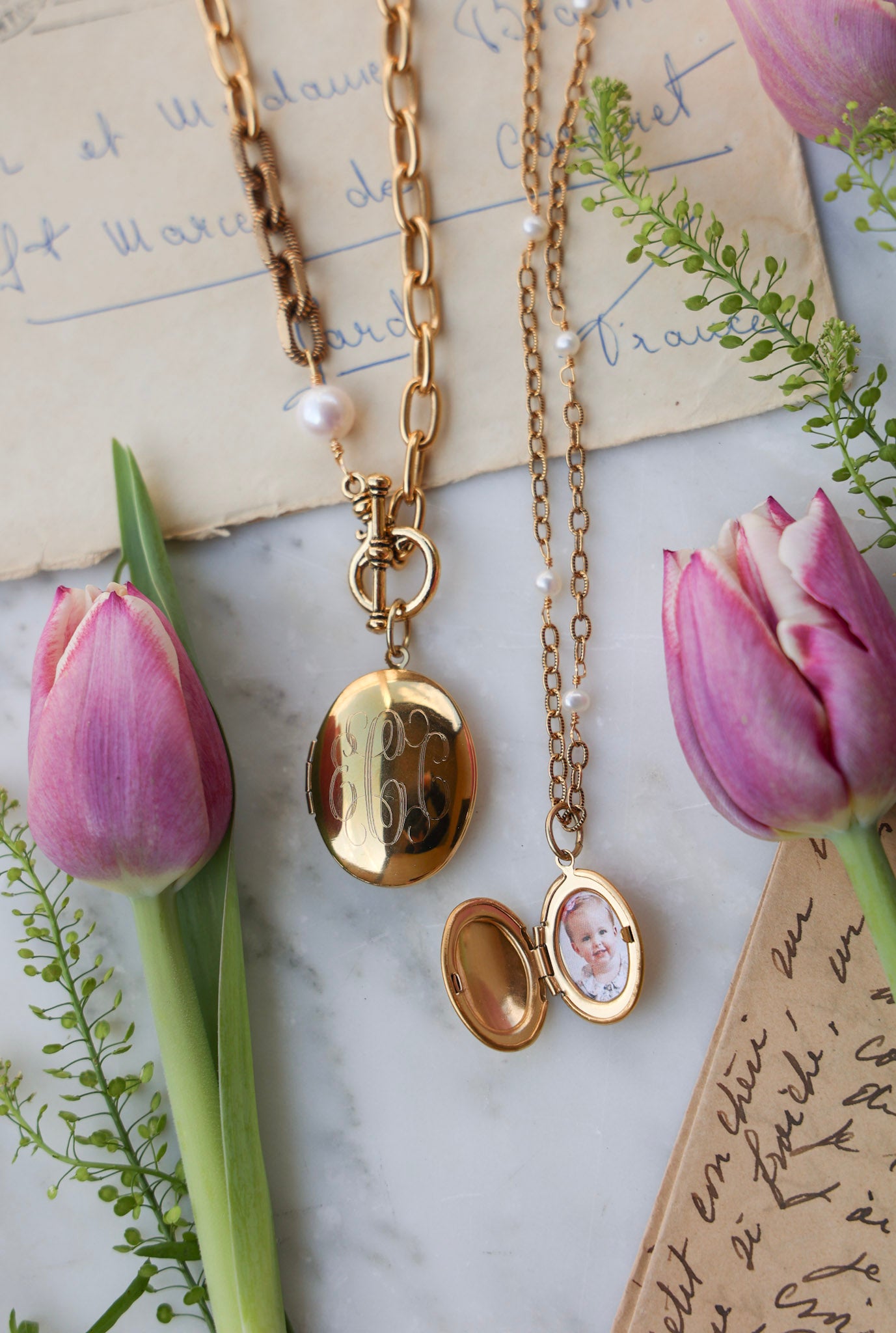 Custom Machine Engraved Petite Laurel Necklace