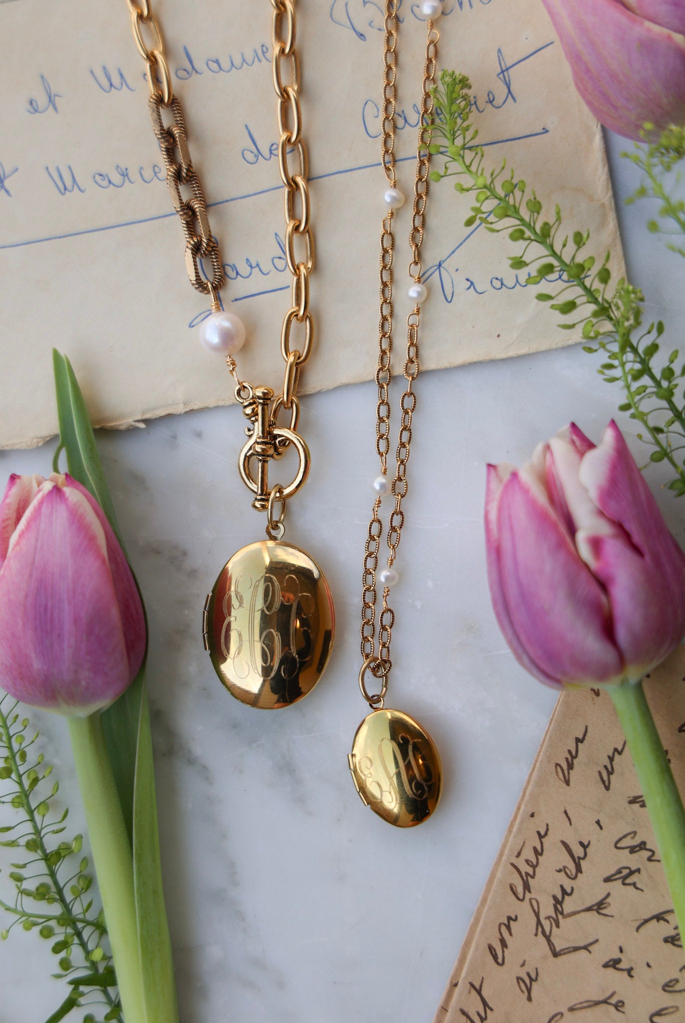 Custom Machine Engraved Petite Laurel Necklace