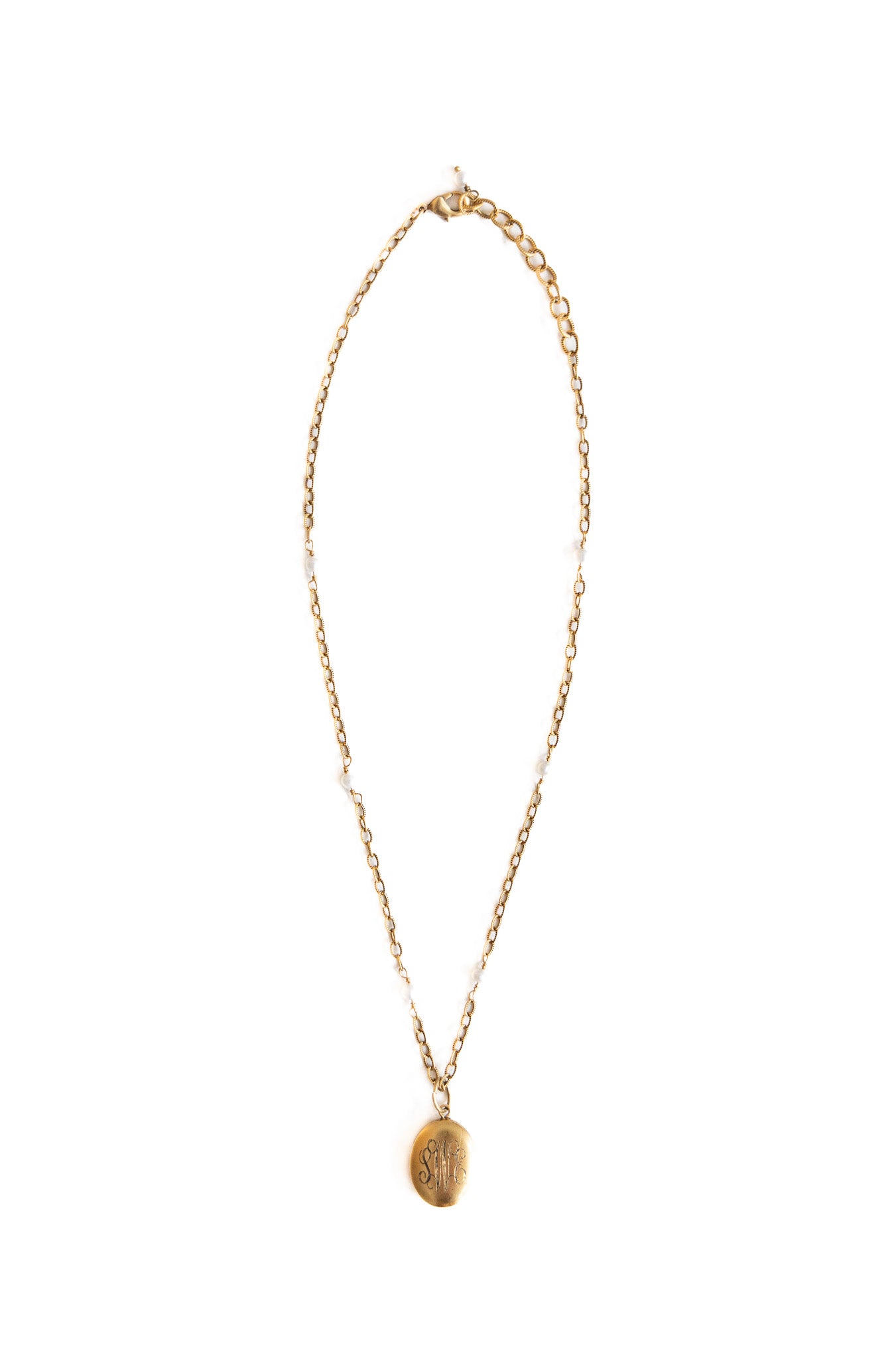 Custom Machine Engraved Petite Laurel Necklace