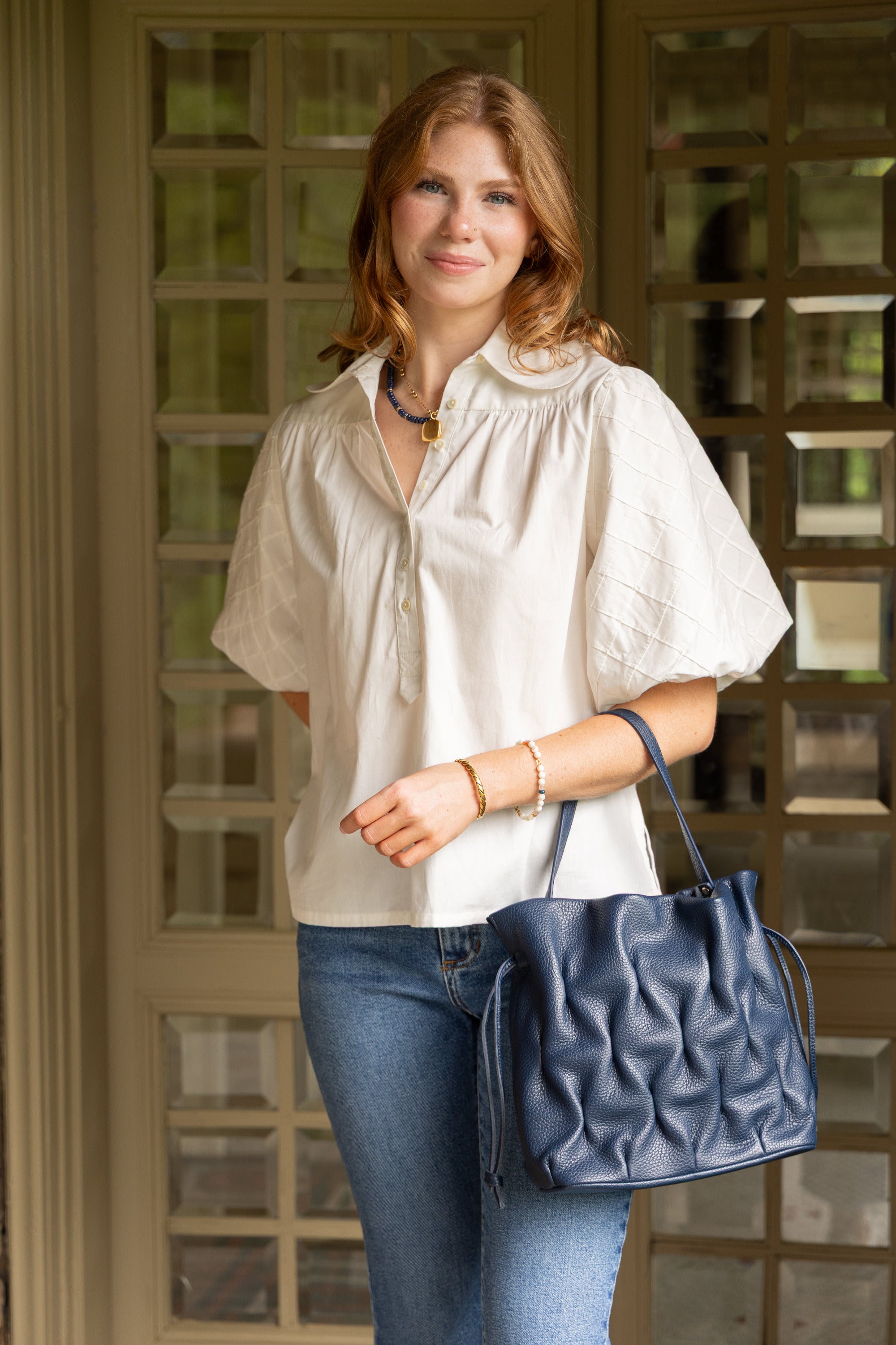 Leslie Blouse in White by ExVoto – Ex Voto Vintage