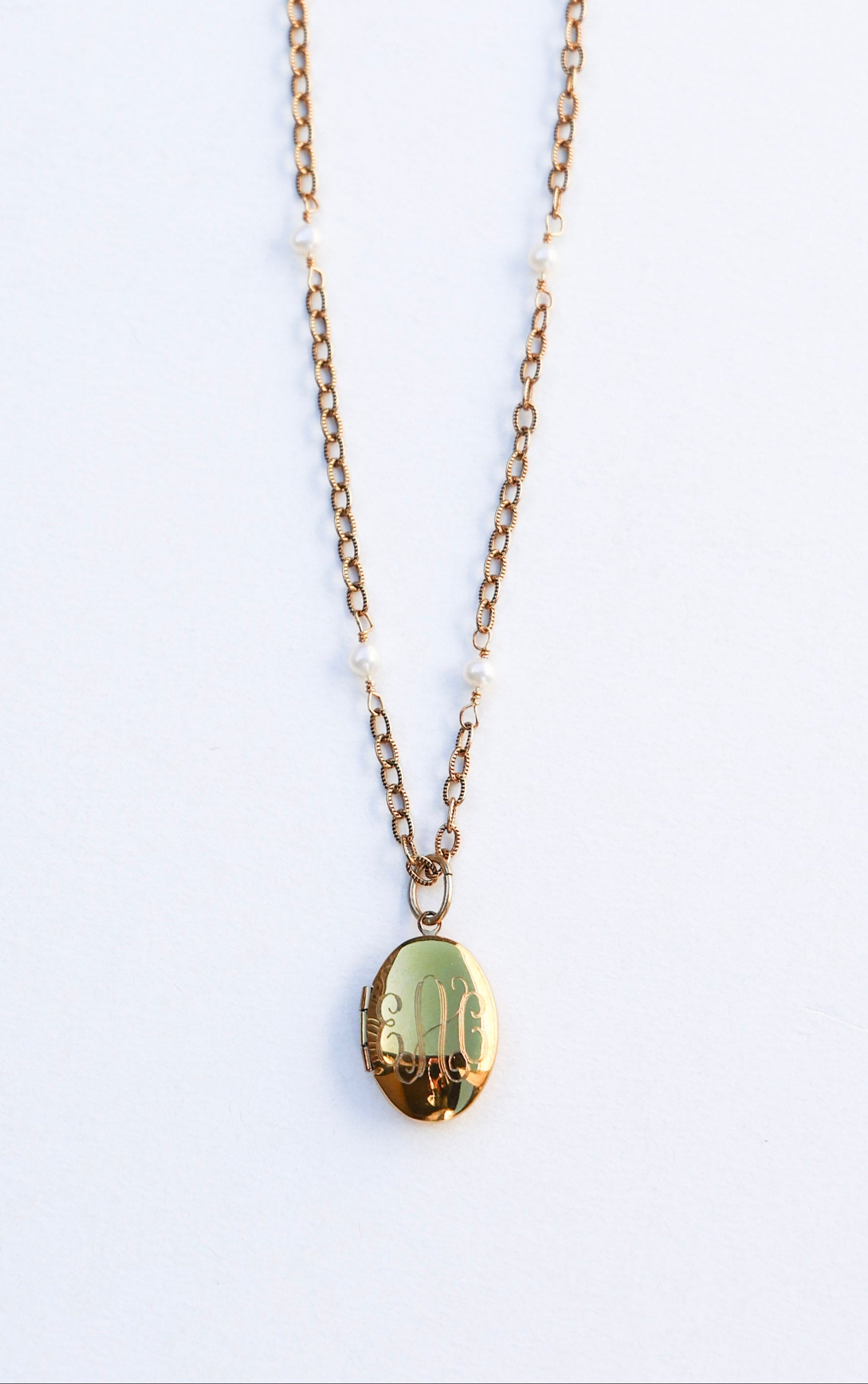 Custom Machine Engraved Petite Laurel Necklace