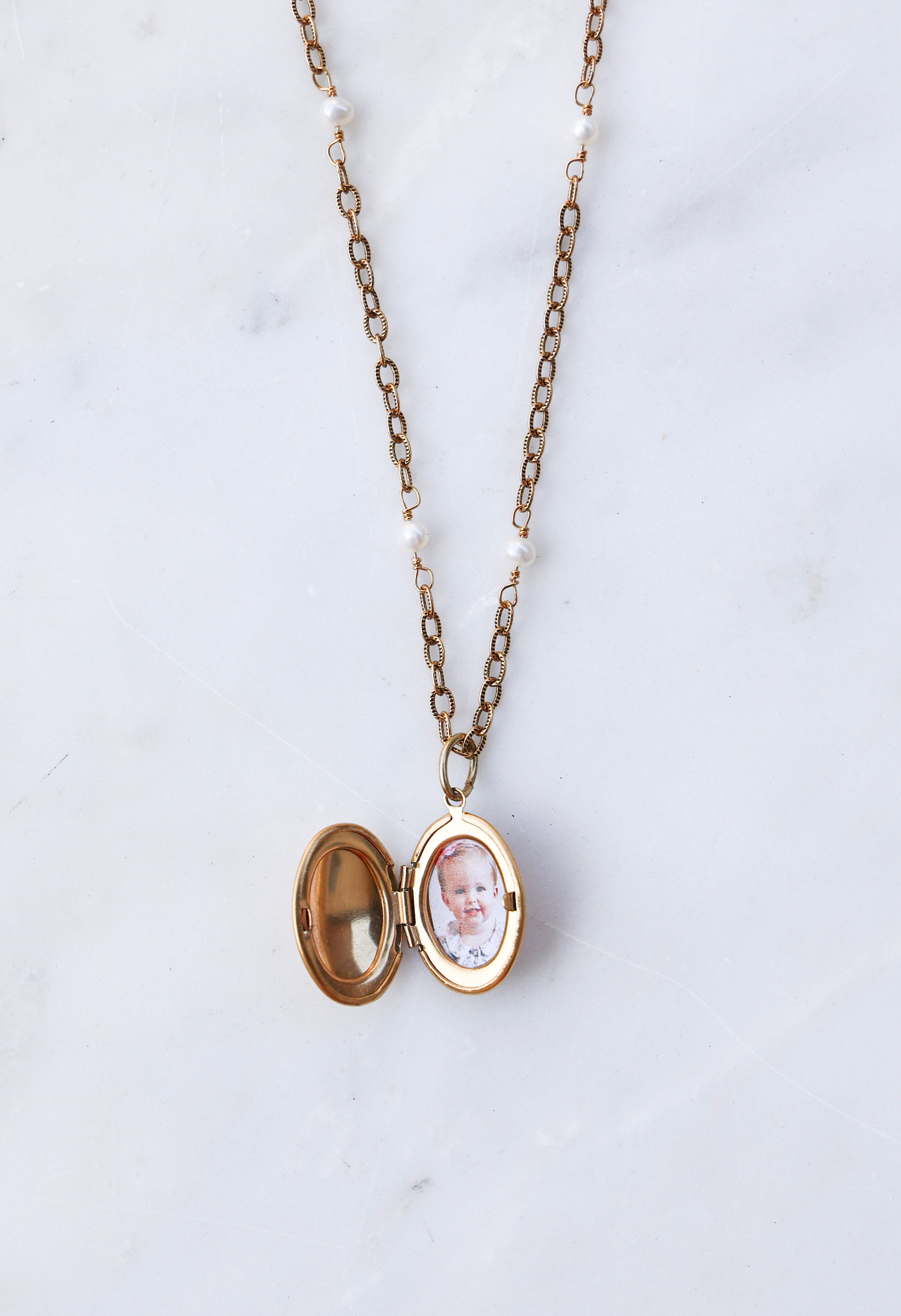 Custom Machine Engraved Petite Laurel Necklace