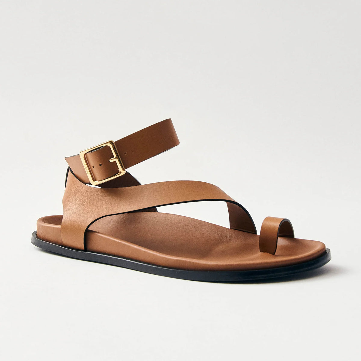 Myles Sandal in Tan Leather by Alohas – Ex Voto Vintage