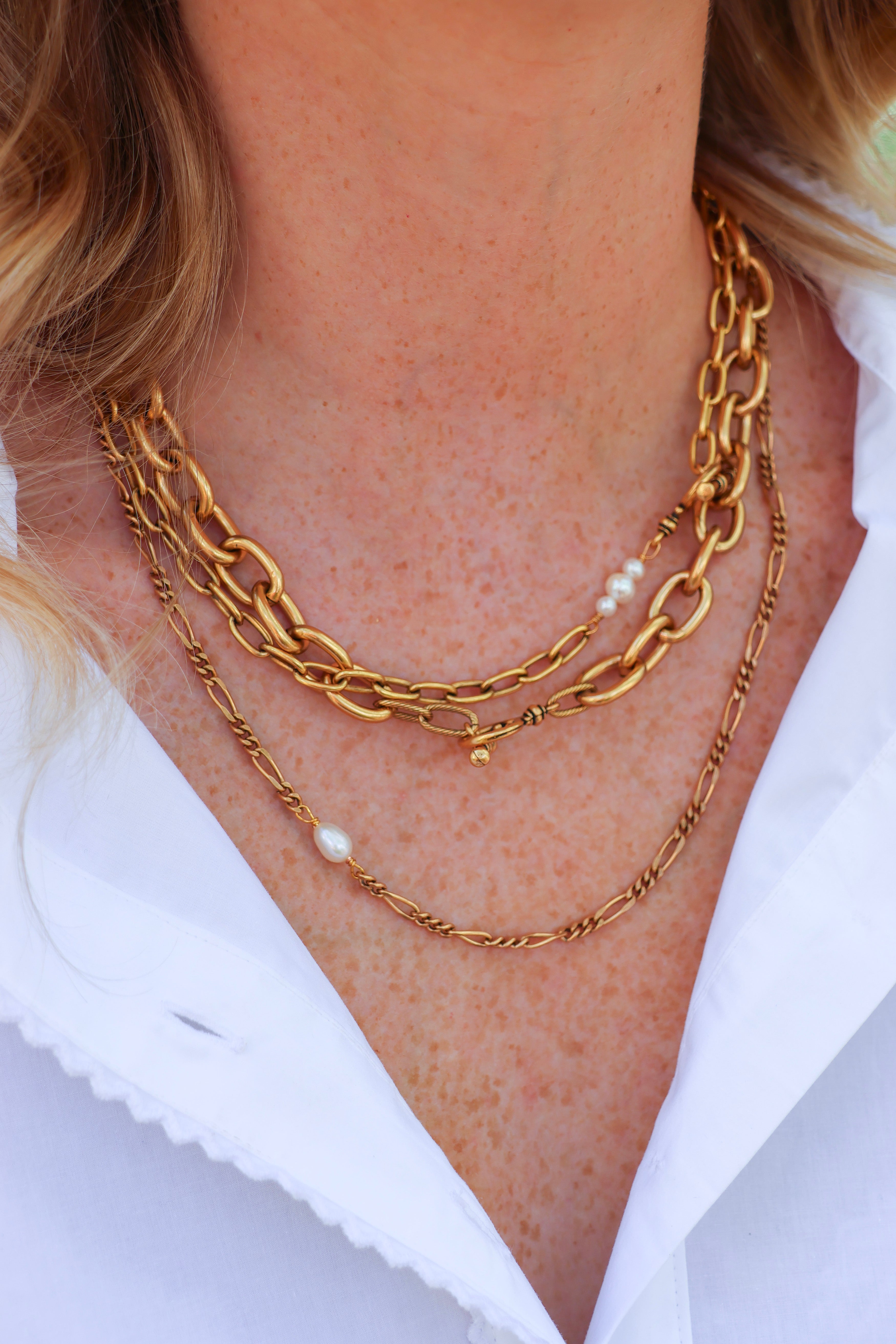 【2plan】24FW★ [LAN ARCHIVE] Eve Pearl Chain Necklace Atomic Pearl Chain Necklace