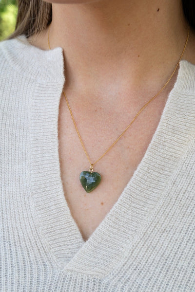 ★VINTAGE HOLLYWOOD★ Color Heart Necklace Hollywood Crystal Heart Necklace - Pendant Necklaces | Sweet