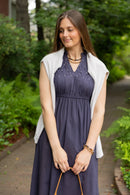 Maya Sleeveless Midi Dress in Seaborne by ExVoto