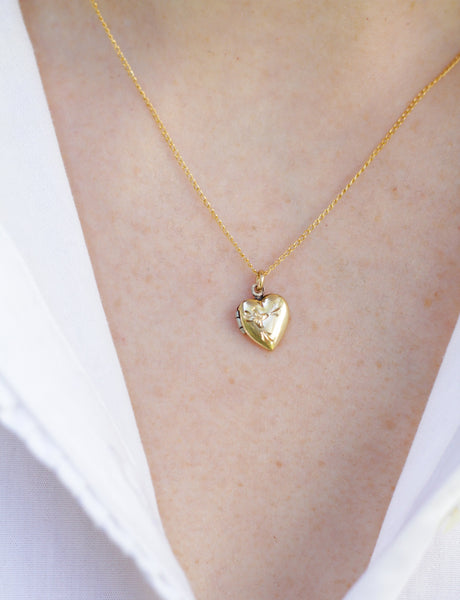 ■VINTAGE HOLLYWOOD■ Petit Heart Ball Chain Necklace VH2313 IMG_2528+2.jpg?format=1500w
