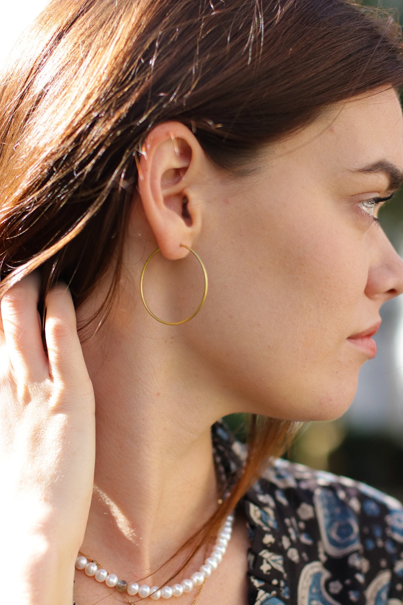 Brass Hoop Earring – Ex Voto Vintage