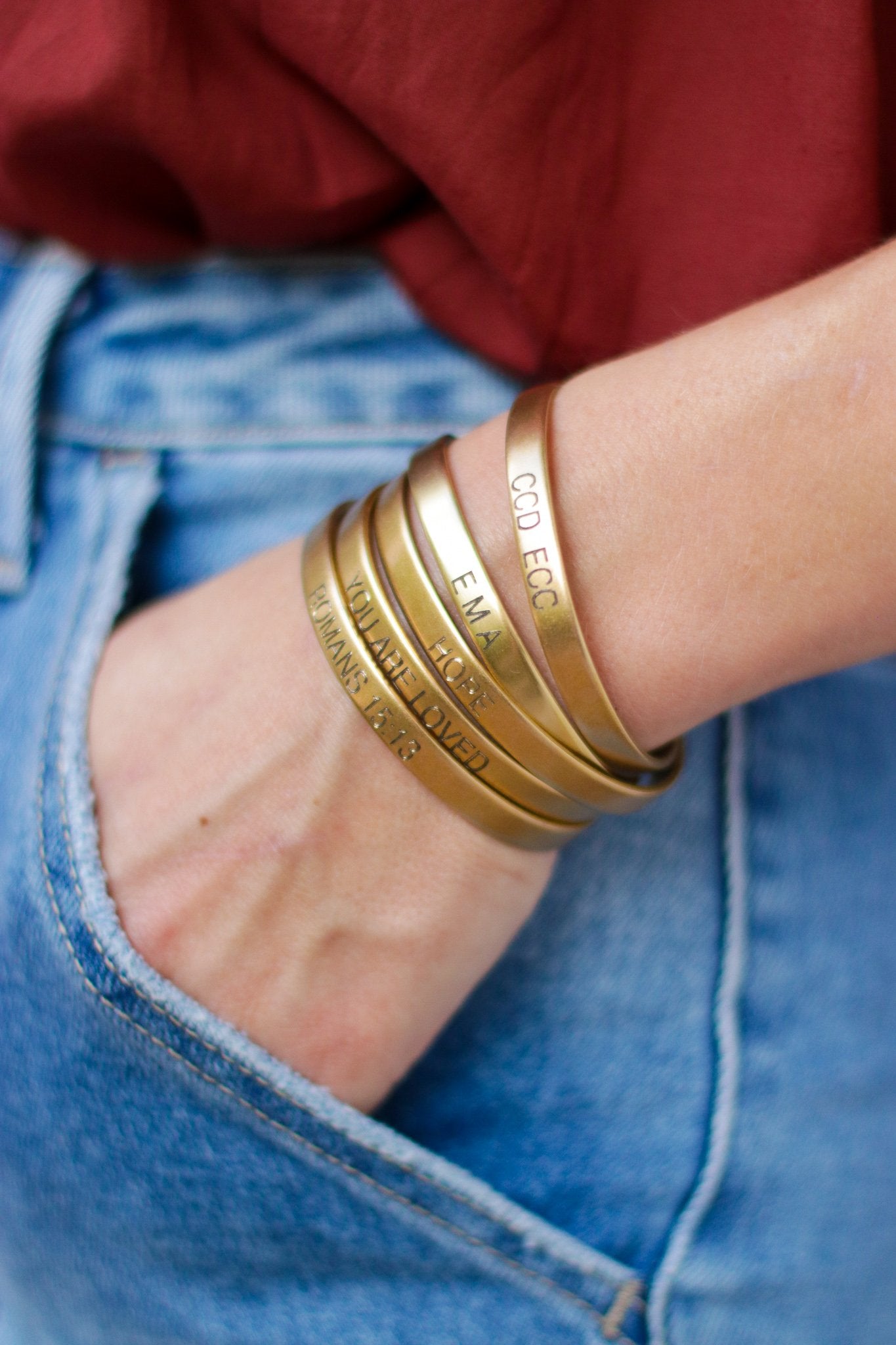 Gold Cuff- Custom Word- Words of Affirmation-Metal Cuff- Gold sale Filled-